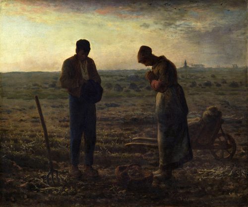 French:  L'Angélus The Angelus — Barbizon