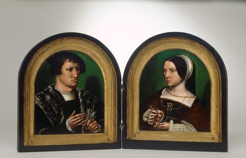 Ambrosius Benson - Portraits of Cornelius Duplicius de Scheppere and his wife Elizabeth Donche - Google Art Project — Bruges