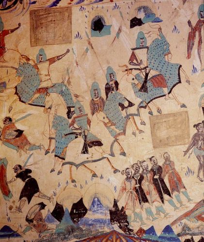 Story of the Five Hundred Robbers (535–557 CE), Mogao Cave 285, Dunhuang, China, pt 2 — Dunhuang