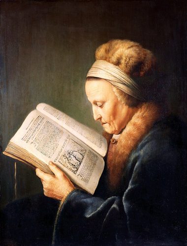 Old Woman Reading — Leiden