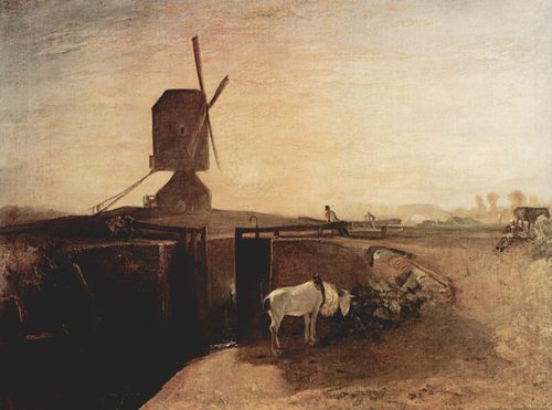 German:  Der große Verbindungskanal bei Southall MillGrand Junction Canal at Southall Mill — London
