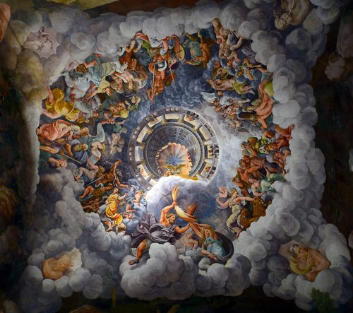 Ceiling of the Room of the giants in Palazzo Te, Mantua — Mantua