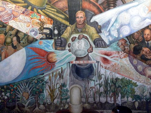 Palacio de Bellas Artes - Mural El Hombre in cruce de caminos Rivera 3 — Mexico City