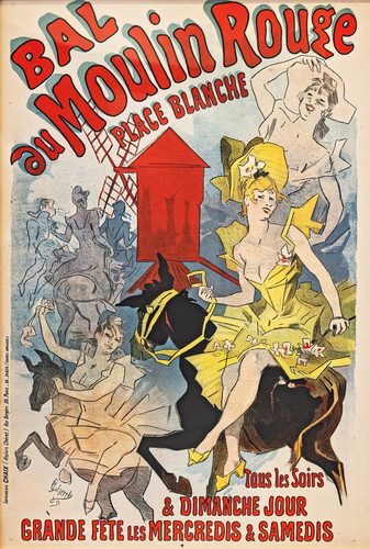 (Albi) Bal au Moulin Rouge place Blanche 1889 - Jules Chéret — Montmartre
