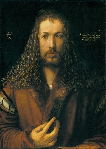 German:  Selbstbildnis im Pelzrock Self-Portrait with Fur-Trimmed Robe — Munich