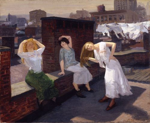 Sunday, Women Drying Their Hair — New York