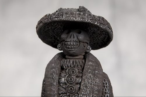 Detail of catrina face by Carlomagno Pedro Martínez — Oaxaca