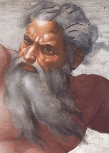Creation of the Sun and Moon face detail — Rome