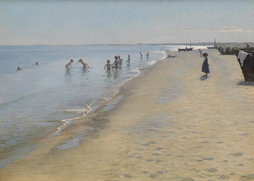 Danish:  Sommerdag på Skagen SønderstrandSummer Day at Skagen South Beach — Skagen