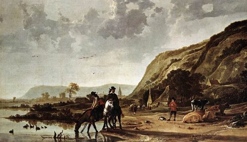 River Landscape with Riders — The Hague