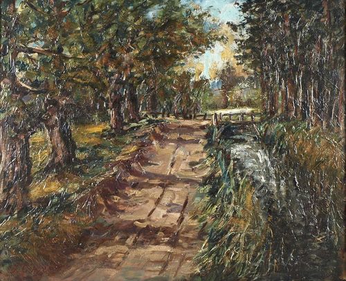 Moor landscape with a path — Worpswede